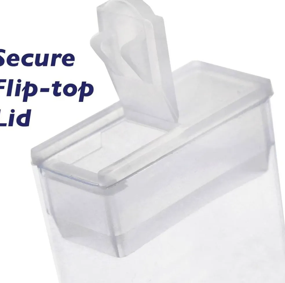 The Beadsmith TUBE PLASTIC RECT W/FLIP TOP 7/16 X 1 X 1 7/8-20/BG