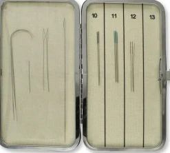 The Beadsmith Two Sided Magnetic Needle Case – Basic Elements – 6.25” x 3.25” x .75”, Snap Closure, One Side Printed with Needle Sizes – Keep Your Needles Organized and in One Place