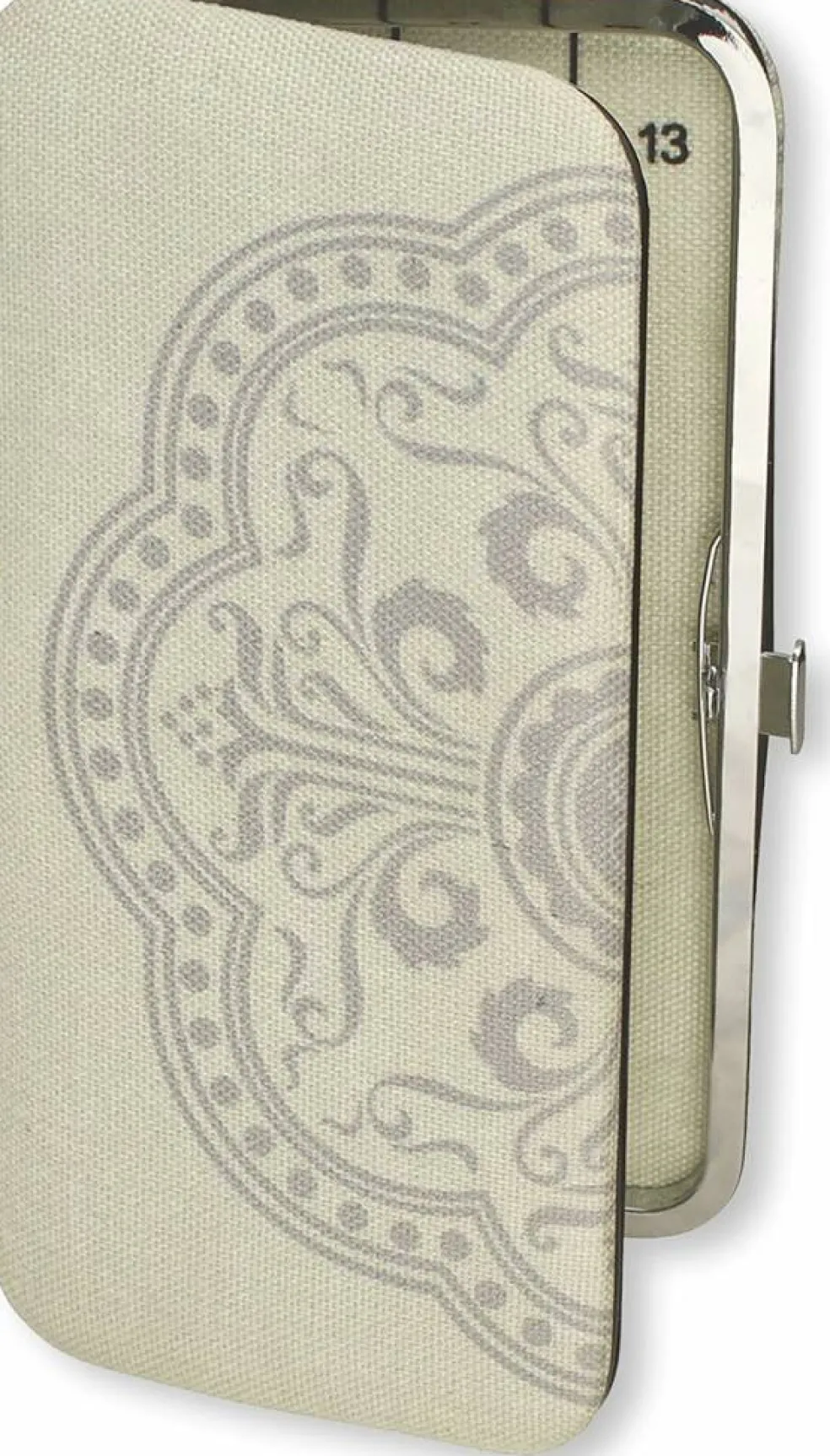 The Beadsmith Two Sided Magnetic Needle Case – Basic Elements – 6.25” x 3.25” x .75”, Snap Closure, One Side Printed with Needle Sizes – Keep Your Needles Organized and in One Place