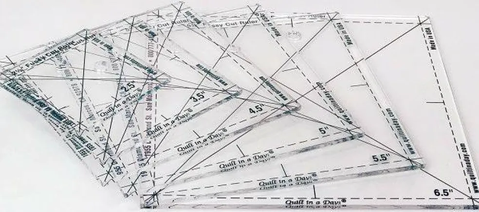 The Complete Fussy Cut Ruler Set by Quilt in a Day