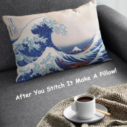 The Great Wave Kanagawa by Japanese artist Katsushika Hokusai Counted Cross Stitch Pattern