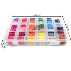 The Original 108-Color Embroidery Floss Kit – 99 Cotton & 9 Metallic Threads with DMC Color Coding – Perfect for Cross Stitch, Friendship Bracelets, String Crafts, and Embroidery Thread Organizer Box