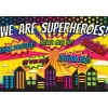 The Original Fun Mat™, Welcome Mat, 15.5" x 23.5", Superhero Welcome Mat