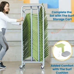 The Surf Portable Lap Desk, Kids Floor Desk, One-Piece Writing Table, Flexible Seating, 10-Pack