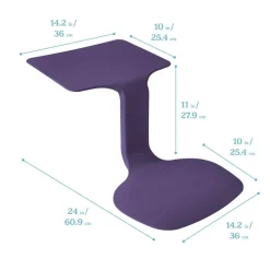 The Surf Portable Lap Desk, Kids Floor Desk, One-Piece Writing Table, Flexible Seating, 10-Pack