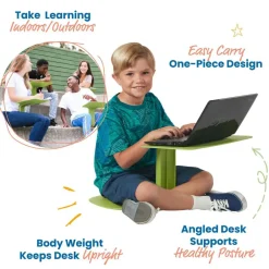 The Surf Portable Lap Desk, Kids Floor Desk, One-Piece Writing Table, Flexible Seating, 10-Pack