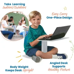 The Surf Portable Lap Desk, Kids Floor Desk, One-Piece Writing Table, Flexible Seating, 10-Pack