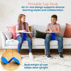 The Surf Portable Lap Desk, Kids Floor Desk, One-Piece Writing Table, Flexible Seating, 10-Pack