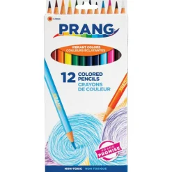 Thick Core Colored Pencils, Assorted Colors, 3.3 mm core, 12 Count