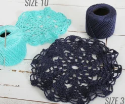 Threadart Cotton Crochet Thread - 30 Color Options - Size 10 and Size 3 - 100% Pure Cotton