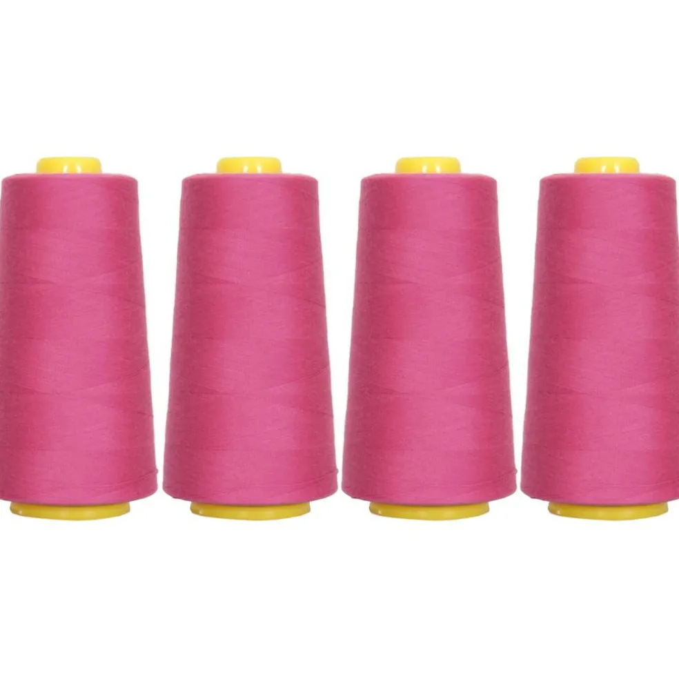 Threadart Polyester Serger Thread - 2750 yds 40/2 - 4 Cone Bundle Pack - 56 Colors Available -