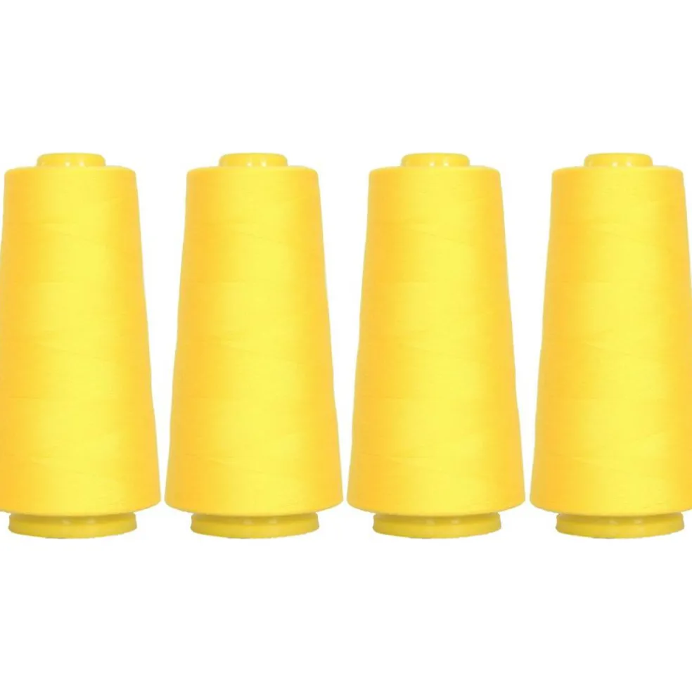 Threadart Polyester Serger Thread - 2750 yds 40/2 - 4 Cone Bundle Pack - 56 Colors Available -