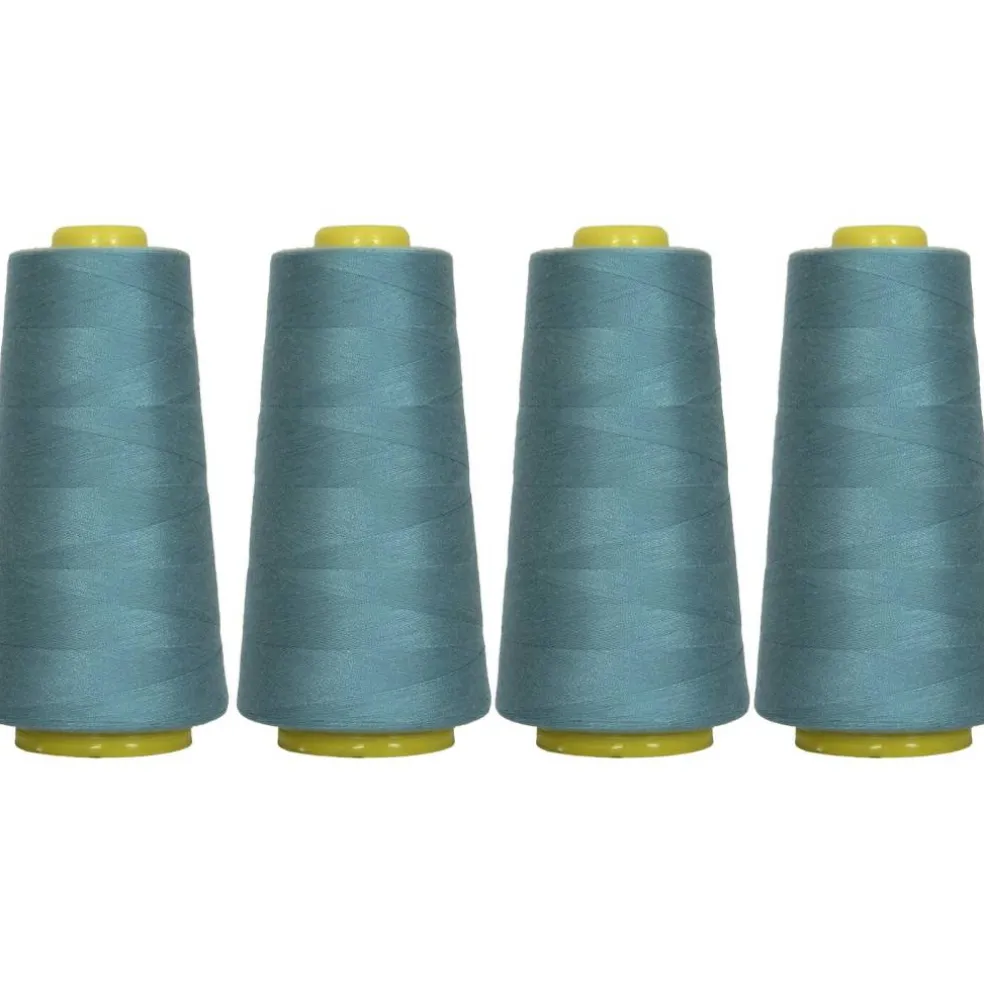 Threadart Polyester Serger Thread - 2750 yds 40/2 - 4 Cone Bundle Pack - 56 Colors Available -
