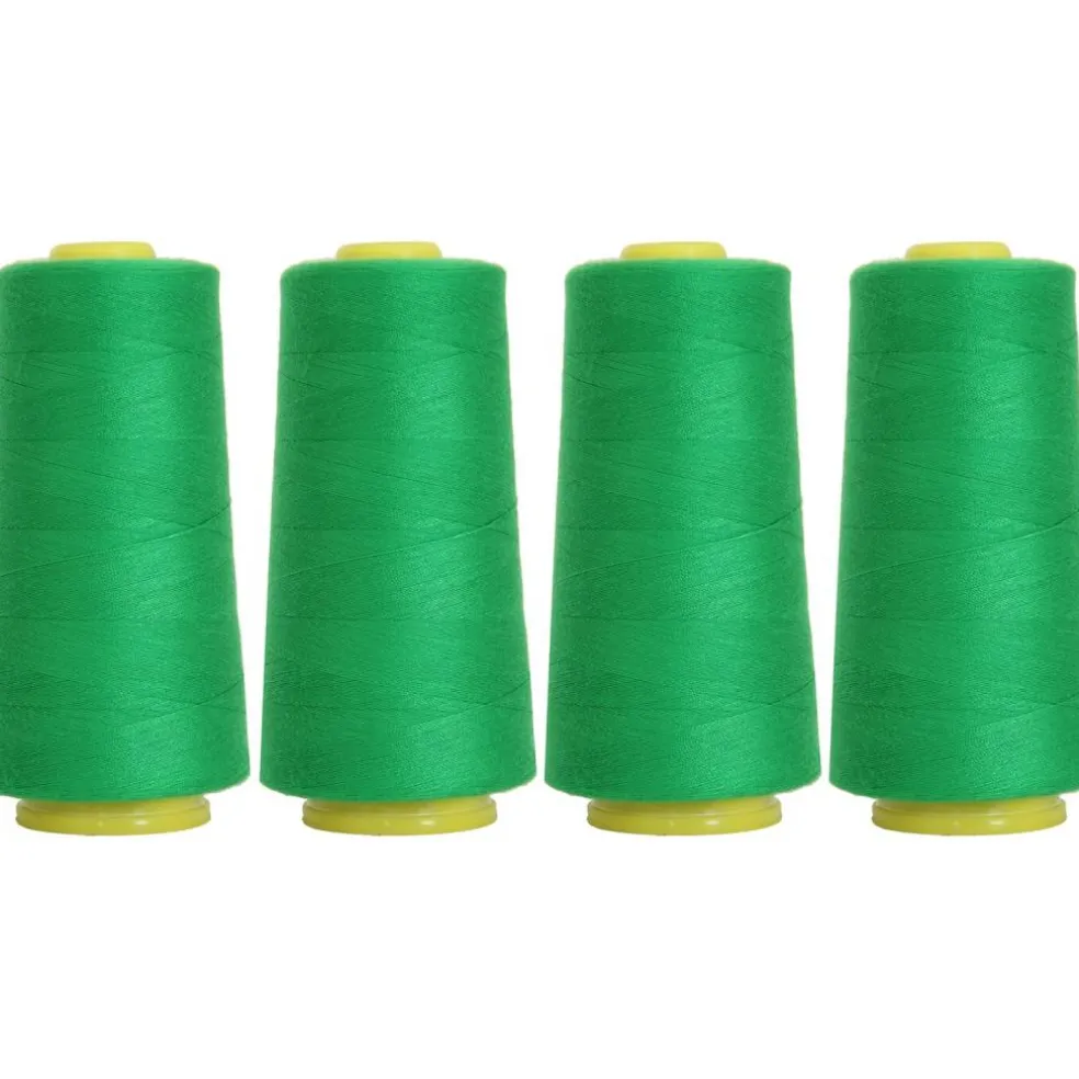 Threadart Polyester Serger Thread - 2750 yds 40/2 - 4 Cone Bundle Pack - 56 Colors Available -