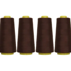 Threadart Polyester Serger Thread - 2750 yds 40/2 - 4 Cone Bundle Pack - 56 Colors Available -