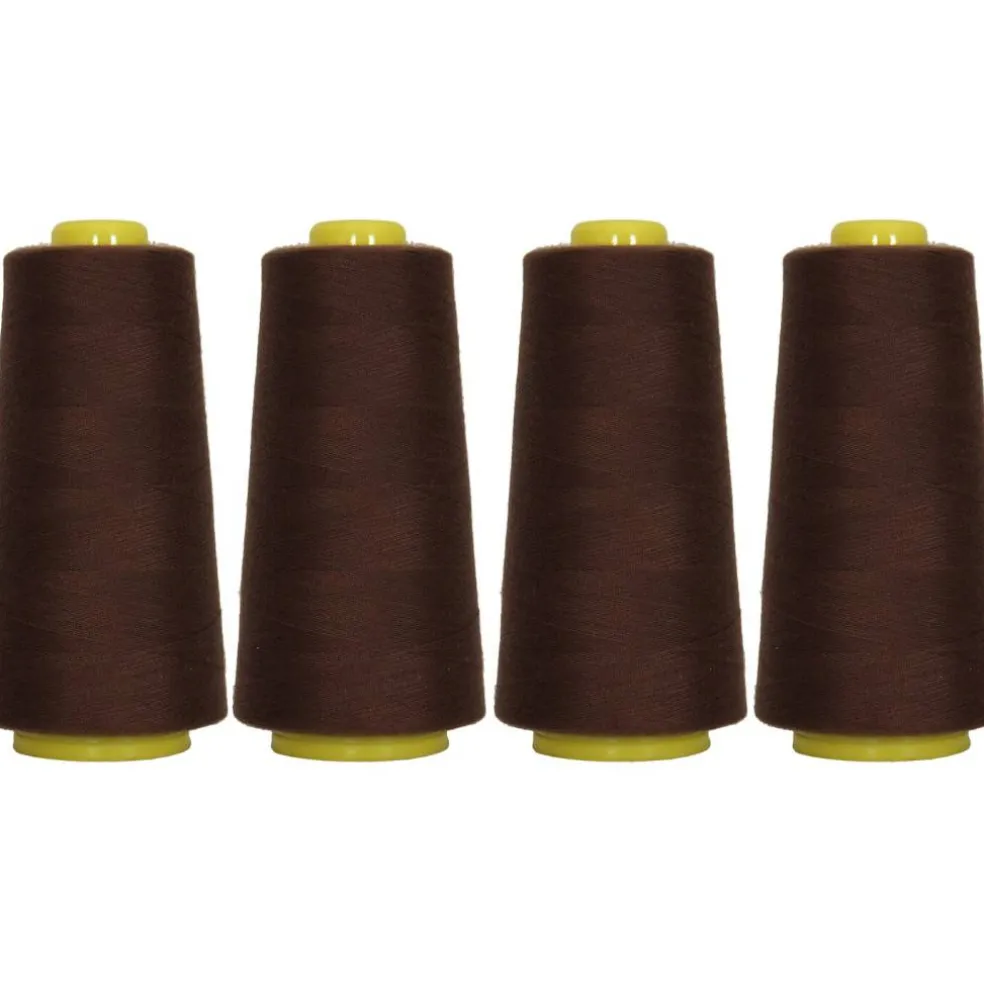 Threadart Polyester Serger Thread - 2750 yds 40/2 - 4 Cone Bundle Pack - 56 Colors Available -