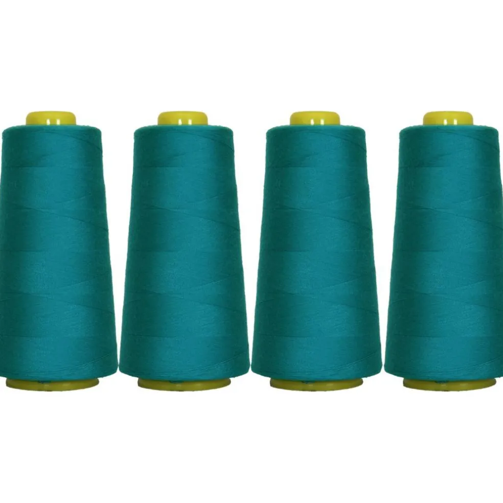 Threadart Polyester Serger Thread - 2750 yds 40/2 - 4 Cone Bundle Pack - 56 Colors Available -