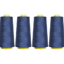 Threadart Polyester Serger Thread - 2750 yds 40/2 - 4 Cone Bundle Pack - 56 Colors Available -