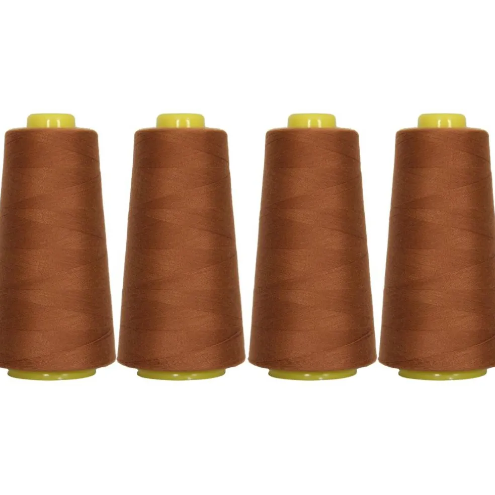 Threadart Polyester Serger Thread - 2750 yds 40/2 - 4 Cone Bundle Pack - 56 Colors Available -