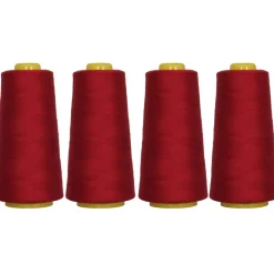 Threadart Polyester Serger Thread - 2750 yds 40/2 - 4 Cone Bundle Pack - 56 Colors Available -