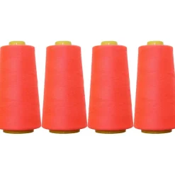 Threadart Polyester Serger Thread - 2750 yds 40/2 - 4 Cone Bundle Pack - 56 Colors Available -