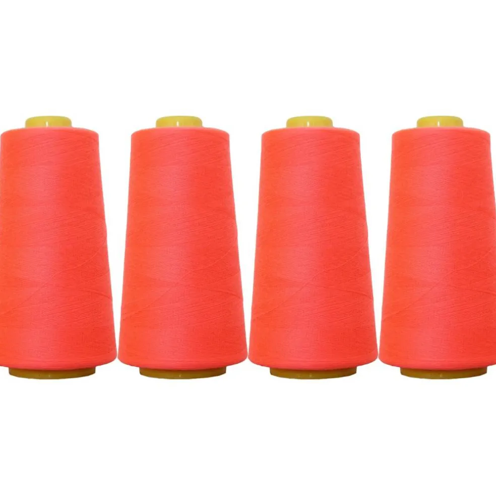 Threadart Polyester Serger Thread - 2750 yds 40/2 - 4 Cone Bundle Pack - 56 Colors Available -