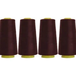 Threadart Polyester Serger Thread - 2750 yds 40/2 - 4 Cone Bundle Pack - 56 Colors Available -