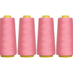 Threadart Polyester Serger Thread - 2750 yds 40/2 - 4 Cone Bundle Pack - 56 Colors Available -