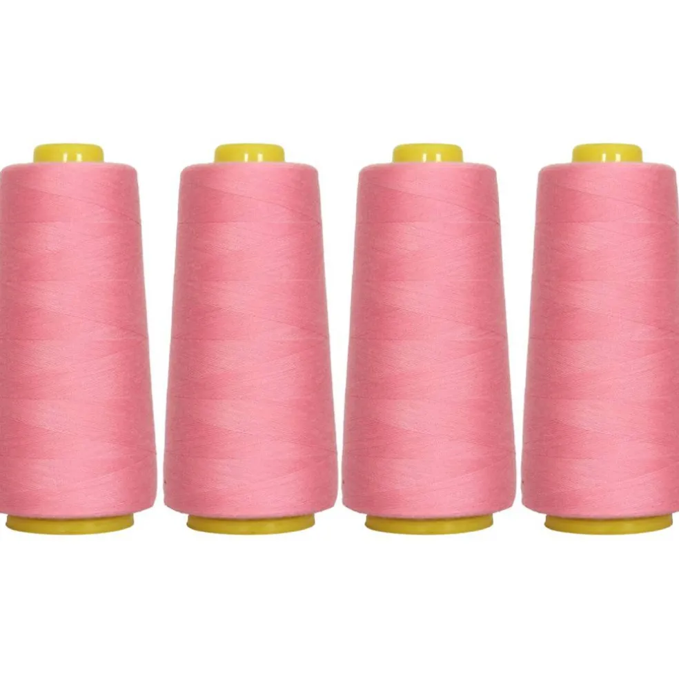 Threadart Polyester Serger Thread - 2750 yds 40/2 - 4 Cone Bundle Pack - 56 Colors Available -