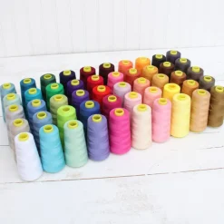 Threadart Polyester Serger Thread - 2750 yds 40/2 - 4 Cone Bundle Pack - 56 Colors Available -