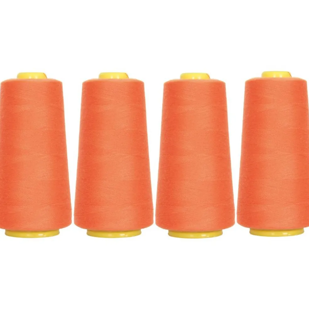 Threadart Polyester Serger Thread - 2750 yds 40/2 - 4 Cone Bundle Pack - 56 Colors Available -
