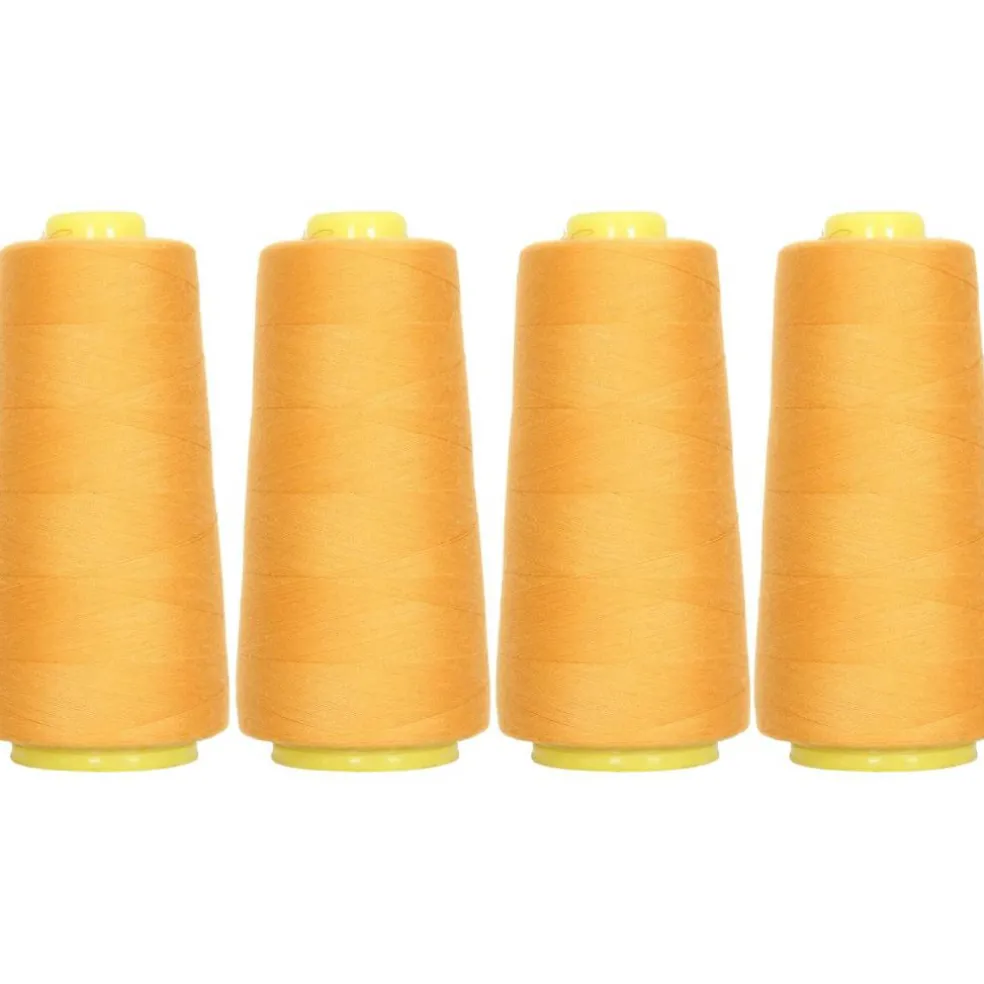 Threadart Polyester Serger Thread - 2750 yds 40/2 - 4 Cone Bundle Pack - 56 Colors Available -