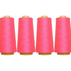 Threadart Polyester Serger Thread - 2750 yds 40/2 - 4 Cone Bundle Pack - 56 Colors Available -