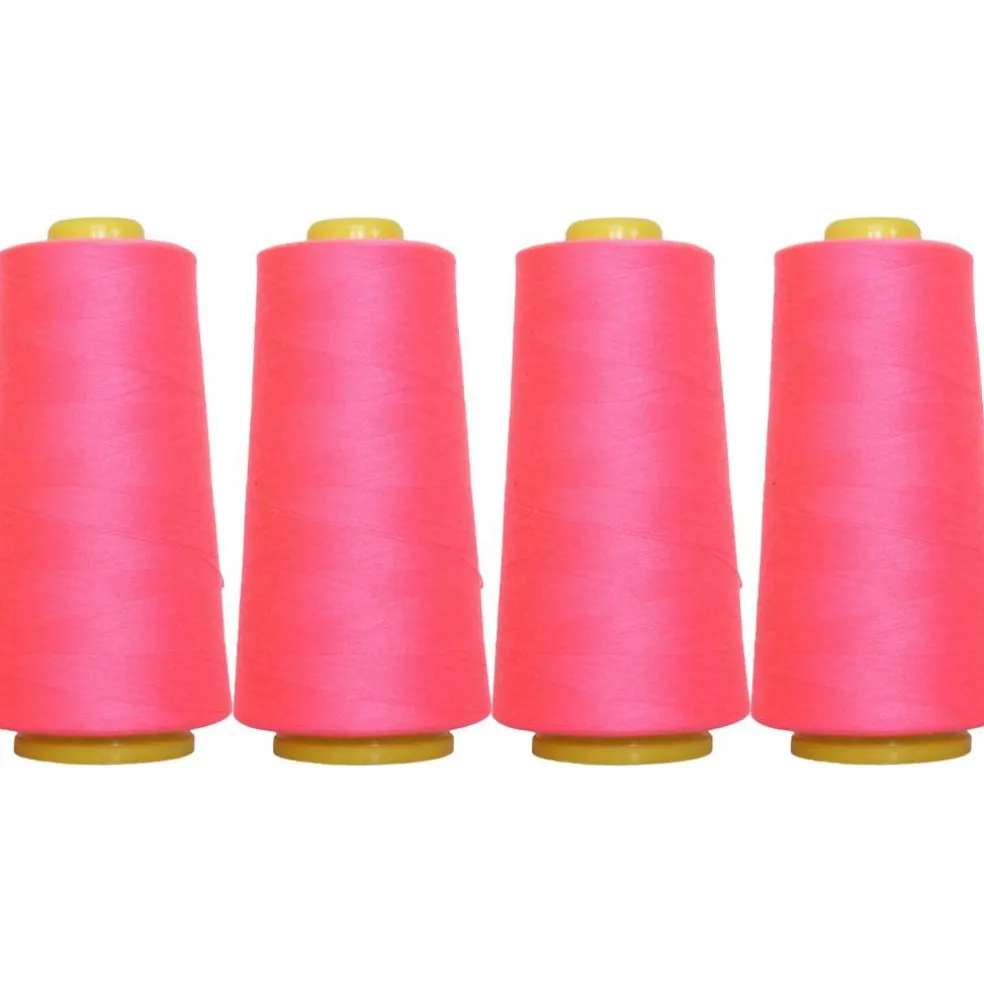 Threadart Polyester Serger Thread - 2750 yds 40/2 - 4 Cone Bundle Pack - 56 Colors Available -