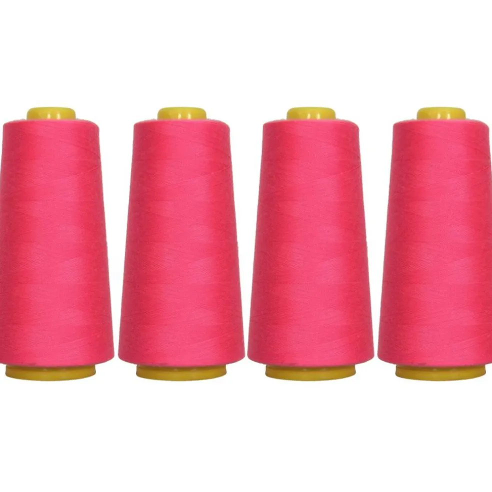 Threadart Polyester Serger Thread - 2750 yds 40/2 - 4 Cone Bundle Pack - 56 Colors Available -