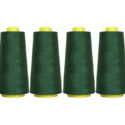 Threadart Polyester Serger Thread - 2750 yds 40/2 - 4 Cone Bundle Pack - 56 Colors Available -