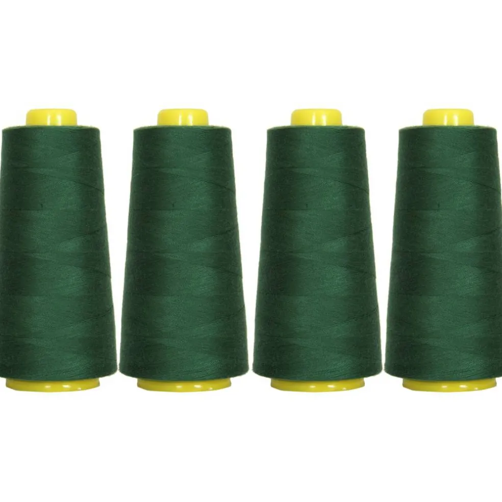 Threadart Polyester Serger Thread - 2750 yds 40/2 - 4 Cone Bundle Pack - 56 Colors Available -