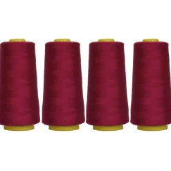 Threadart Polyester Serger Thread - 2750 yds 40/2 - 4 Cone Bundle Pack - 56 Colors Available -