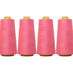Threadart Polyester Serger Thread - 2750 yds 40/2 - 4 Cone Bundle Pack - 56 Colors Available -