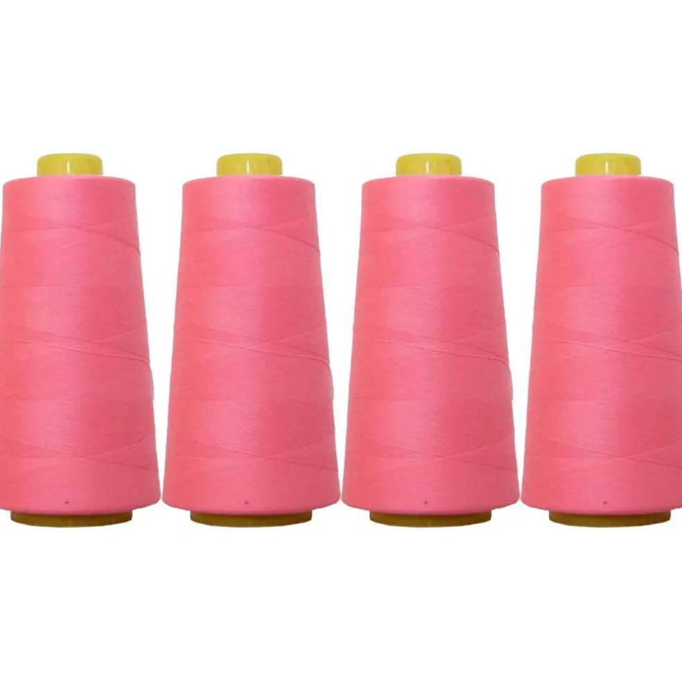 Threadart Polyester Serger Thread - 2750 yds 40/2 - 4 Cone Bundle Pack - 56 Colors Available -
