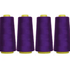 Threadart Polyester Serger Thread - 2750 yds 40/2 - 4 Cone Bundle Pack - 56 Colors Available -