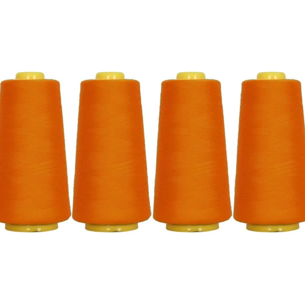 Threadart Polyester Serger Thread - 2750 yds 40/2 - 4 Cone Bundle Pack - 56 Colors Available -