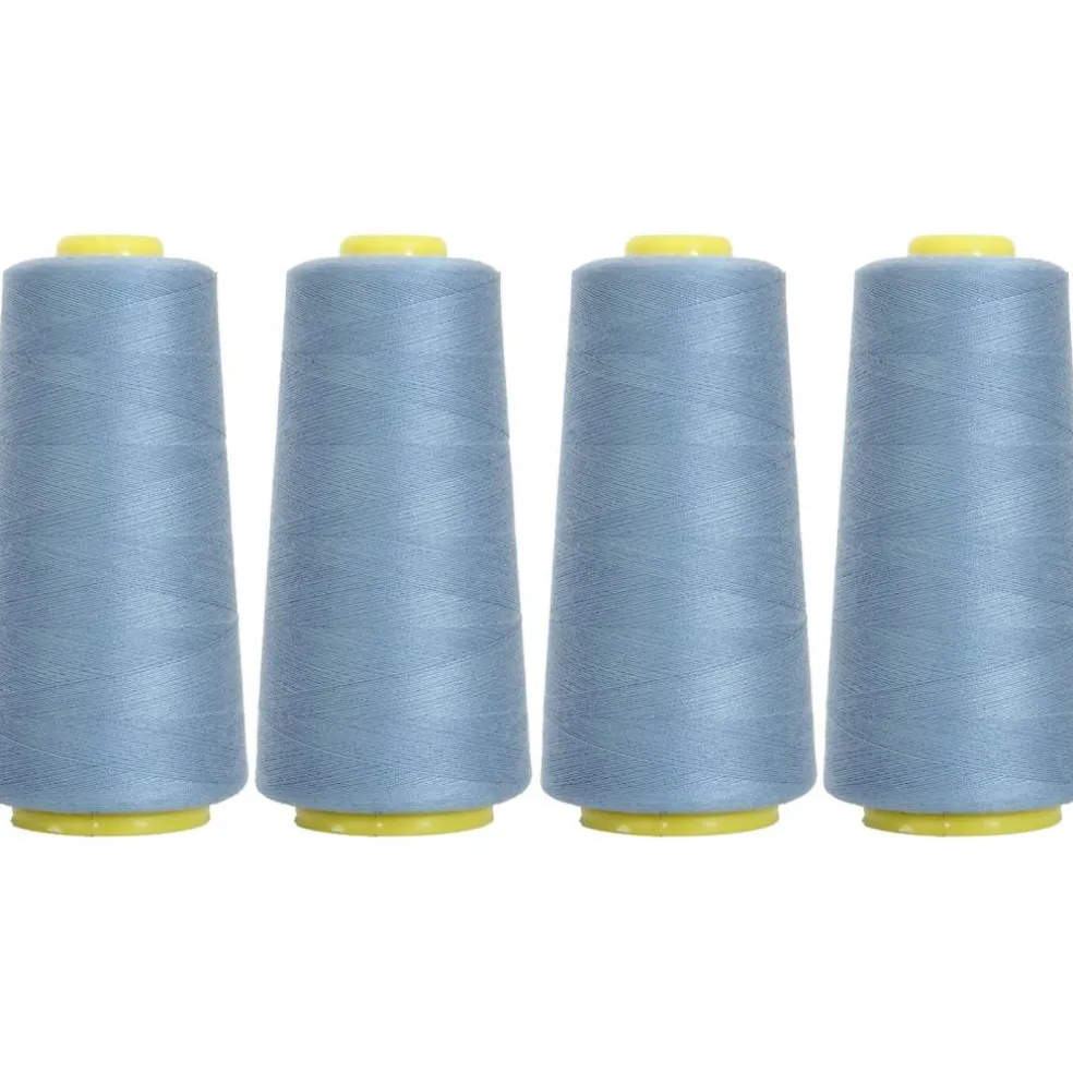 Threadart Polyester Serger Thread - 2750 yds 40/2 - 4 Cone Bundle Pack - 56 Colors Available -