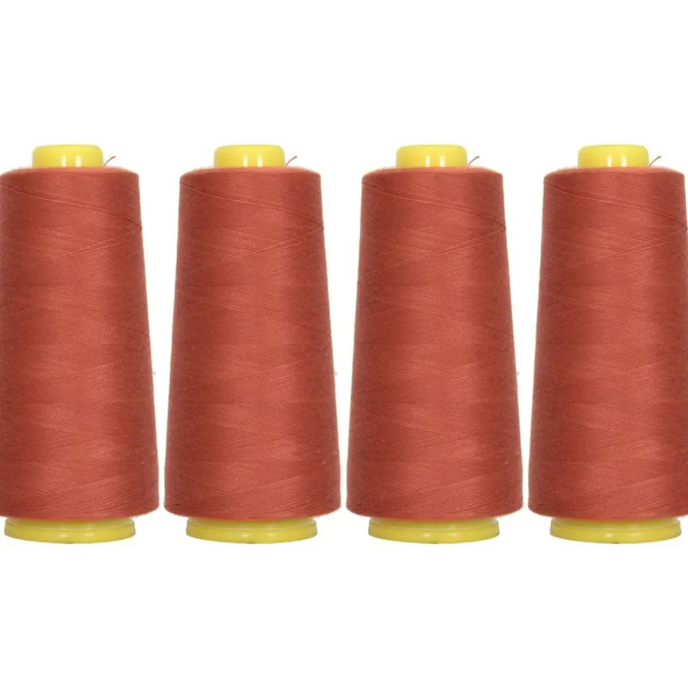 Threadart Polyester Serger Thread - 2750 yds 40/2 - 4 Cone Bundle Pack - 56 Colors Available -