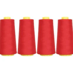 Threadart Polyester Serger Thread - 2750 yds 40/2 - 4 Cone Bundle Pack - 56 Colors Available -