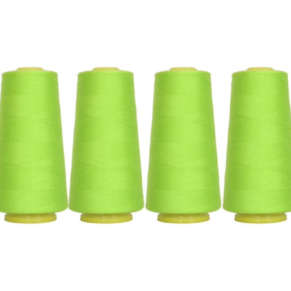 Threadart Polyester Serger Thread - 2750 yds 40/2 - 4 Cone Bundle Pack - 56 Colors Available -