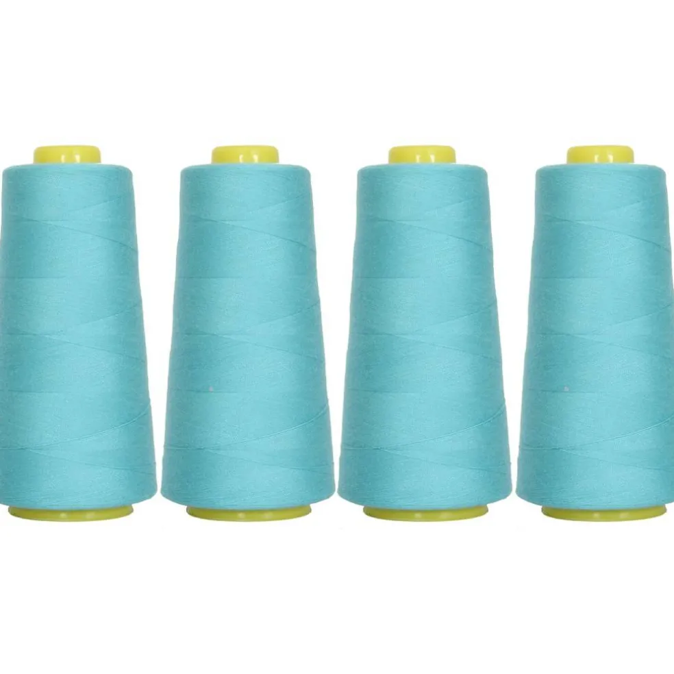 Threadart Polyester Serger Thread - 2750 yds 40/2 - 4 Cone Bundle Pack - 56 Colors Available -