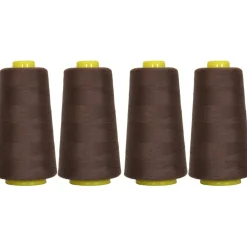 Threadart Polyester Serger Thread - 2750 yds 40/2 - 4 Cone Bundle Pack - 56 Colors Available -