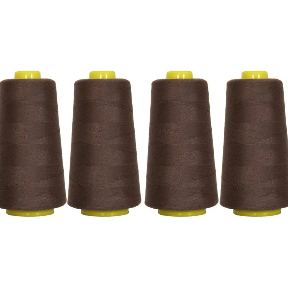 Threadart Polyester Serger Thread - 2750 yds 40/2 - 4 Cone Bundle Pack - 56 Colors Available -