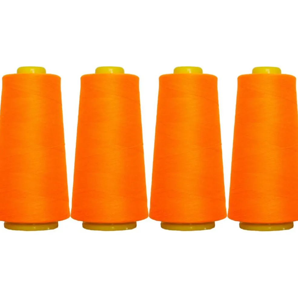 Threadart Polyester Serger Thread - 2750 yds 40/2 - 4 Cone Bundle Pack - 56 Colors Available -